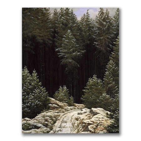 Caspar Friedrich 'Early Snow' Canvas Art,18x24